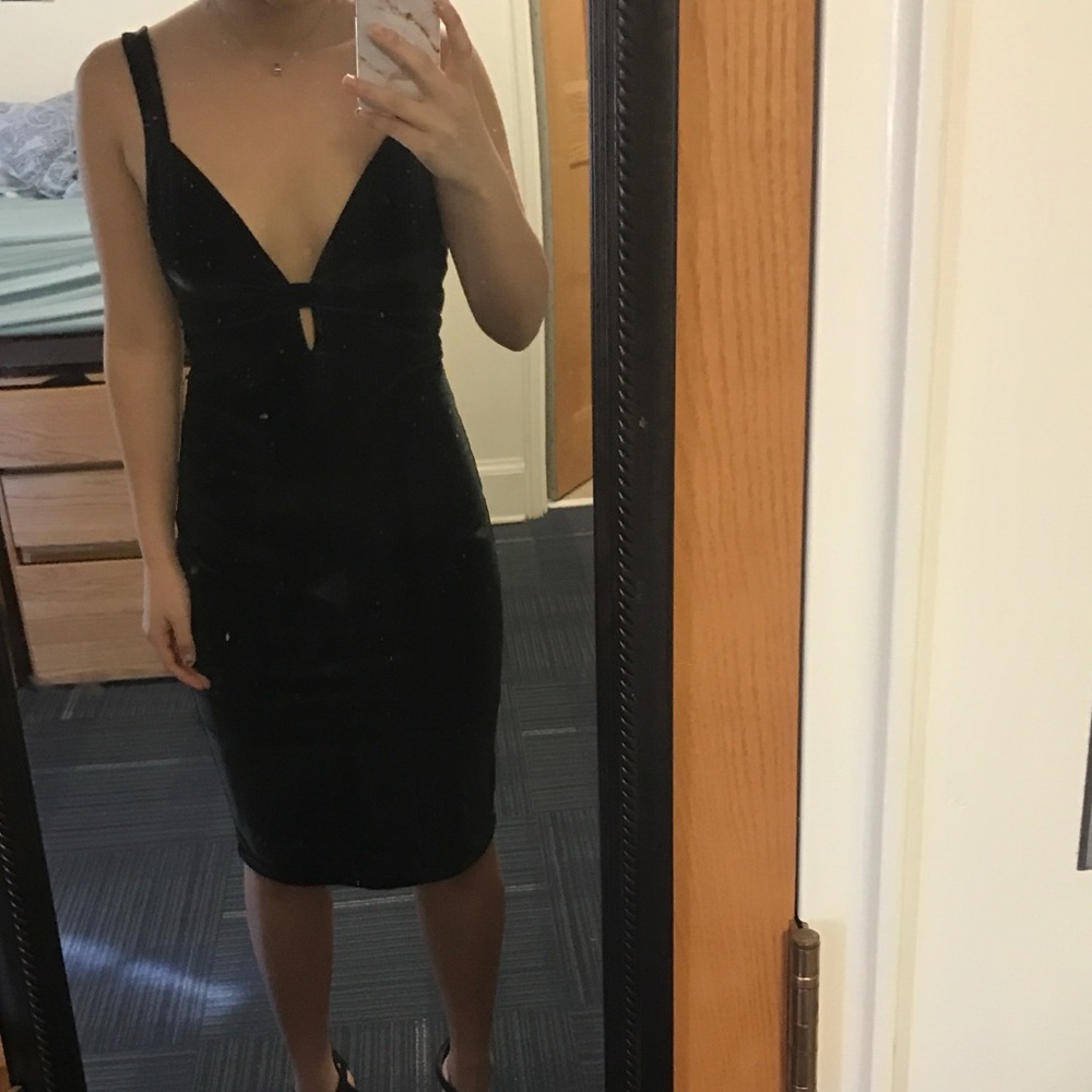 Express midi suede dress